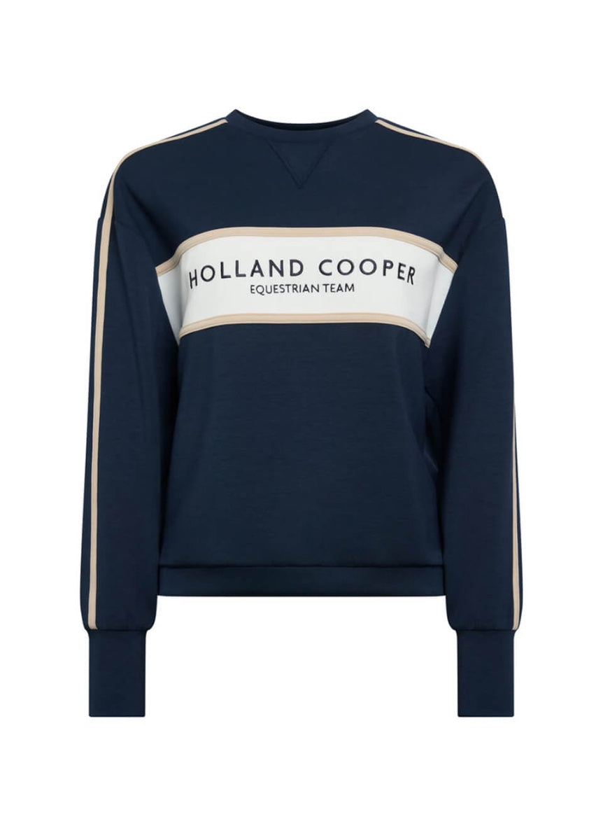 Holland Cooper Equestrian Crew Neck Sweat - Ink Navy