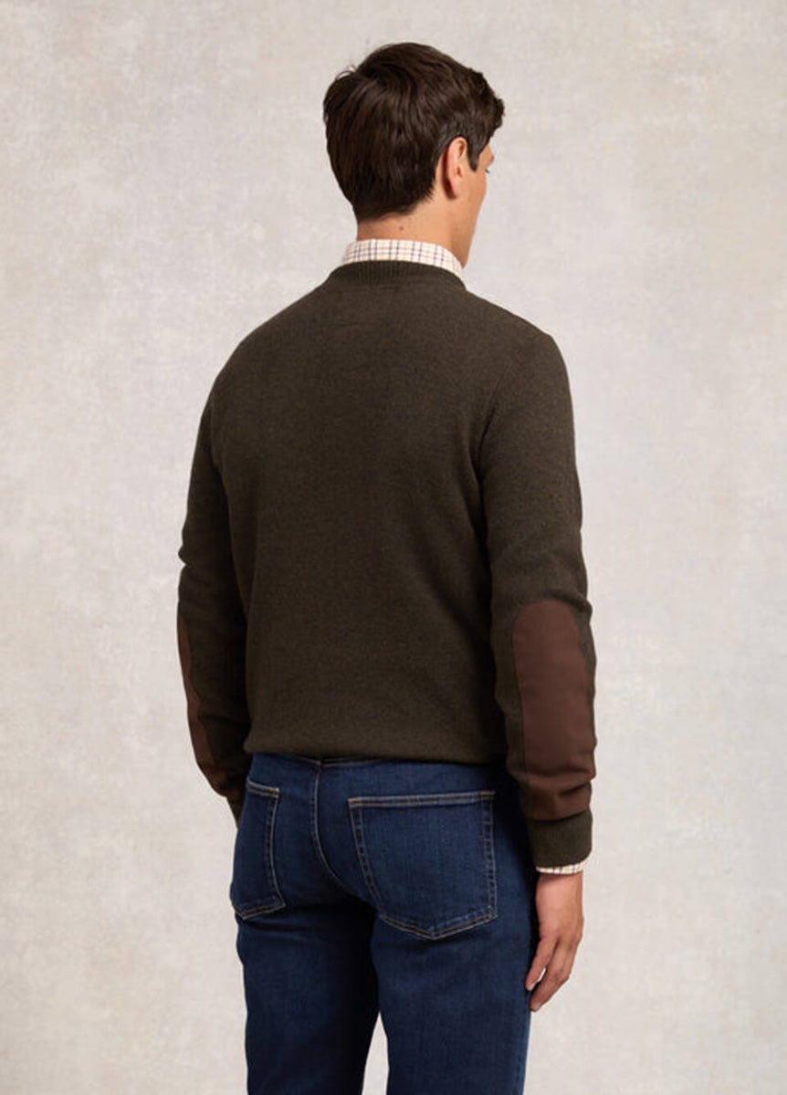 Holland Cooper Men's Country Crew Neck Knit - Moss