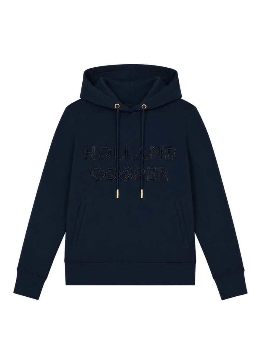 Holland Cooper Crystal Hoodie - Ink Navy