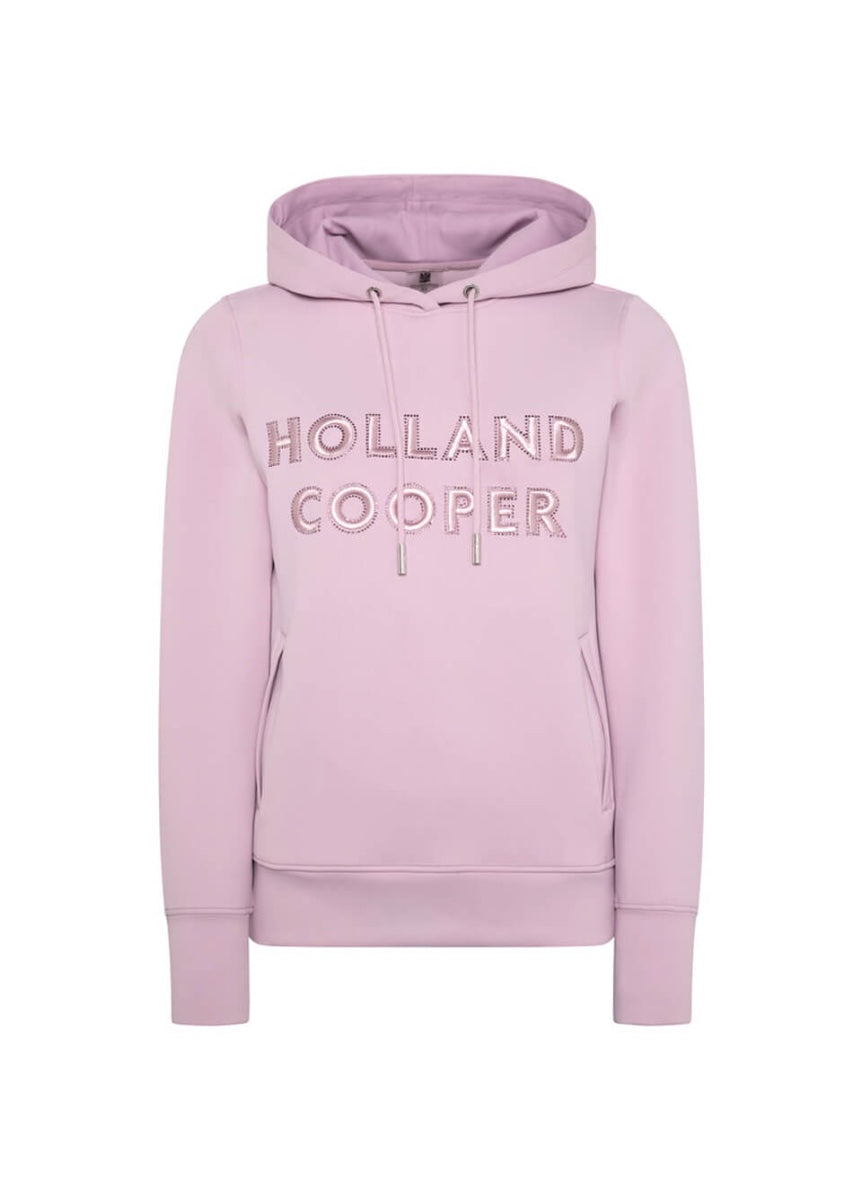 Holland Cooper Crystal Hoodie - Dawn Pink