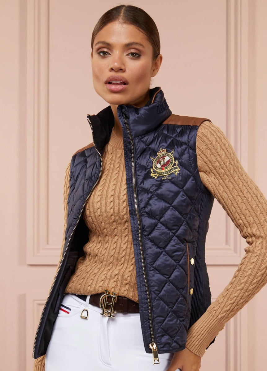 Holland Cooper Diamond Quilt Classic Gilet - Ink Navy