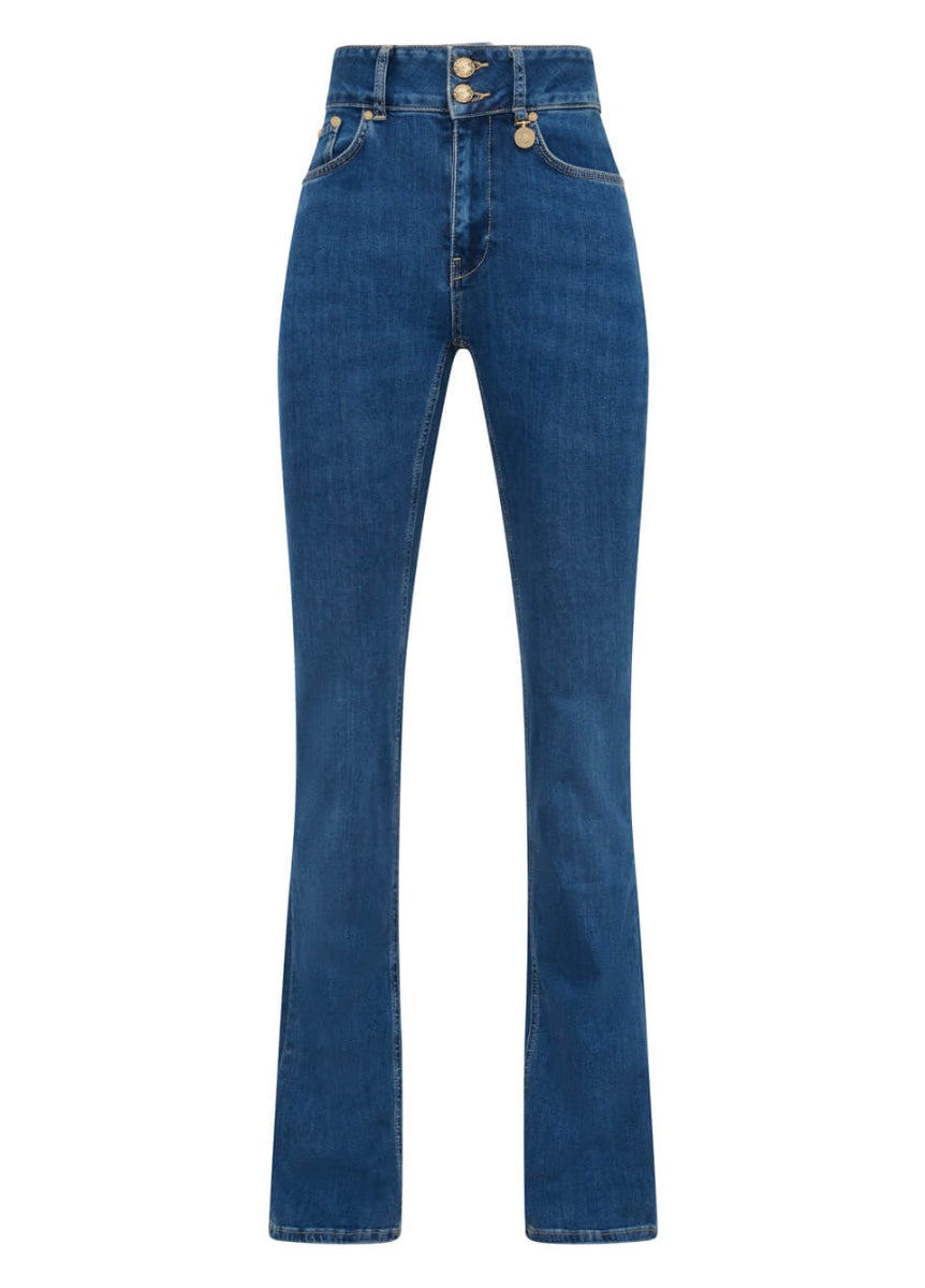 Holland Cooper High Rise Flared Jean - Denim