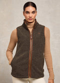 Holland Cooper Country Fleece Gilet - Khaki Borg