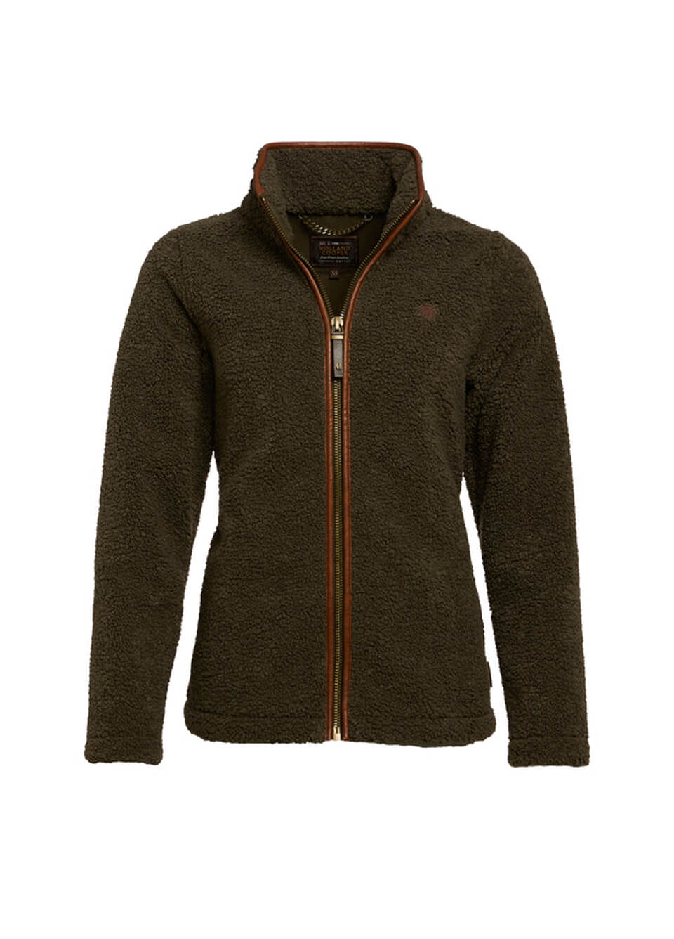 Holland Cooper Country Fleece Jacket - Khaki Borg