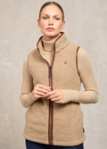 Holland Cooper Country Fleece Gilet - Natural Borg