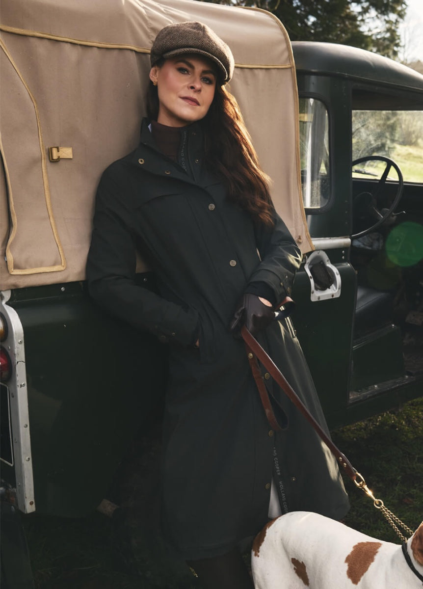 Holland Cooper Folgate Rain Coat - Dark Pine Green