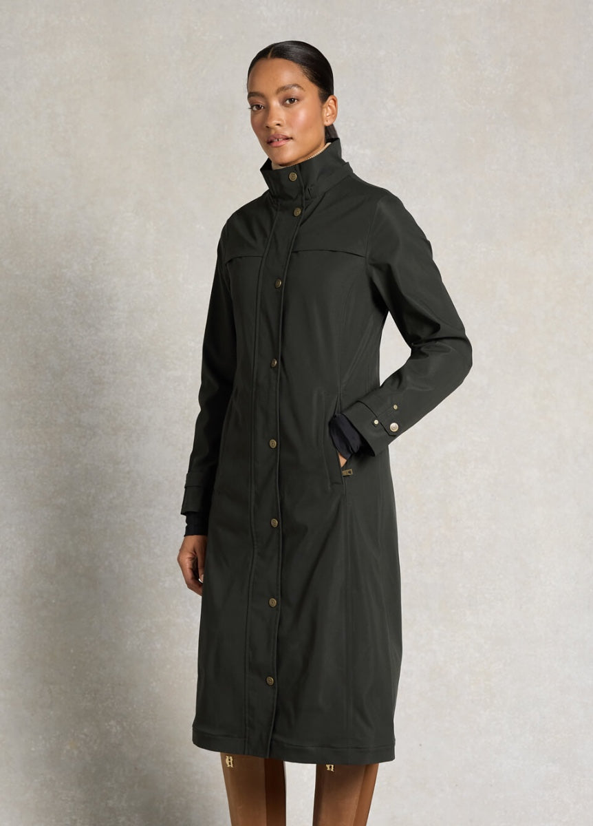 Holland Cooper Folgate Rain Coat - Dark Pine Green