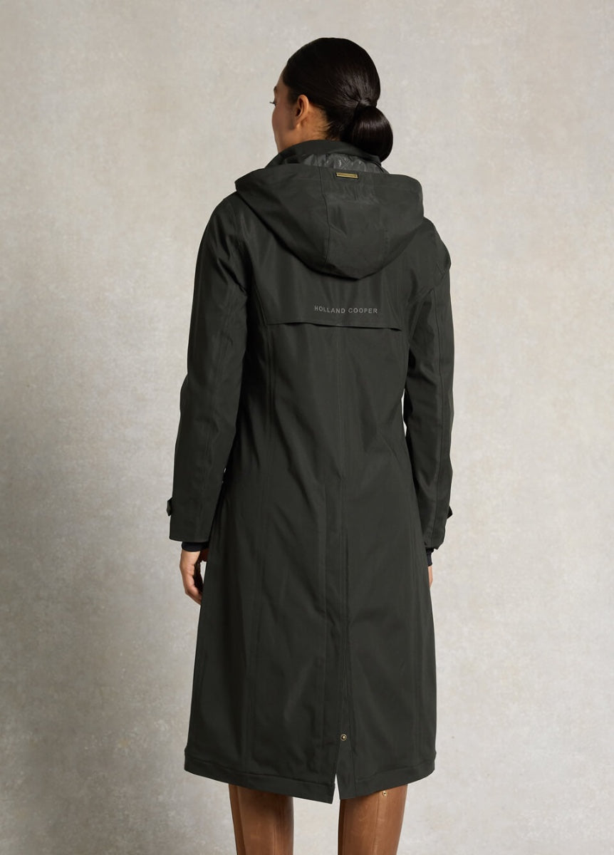 Holland Cooper Folgate Rain Coat - Dark Pine Green