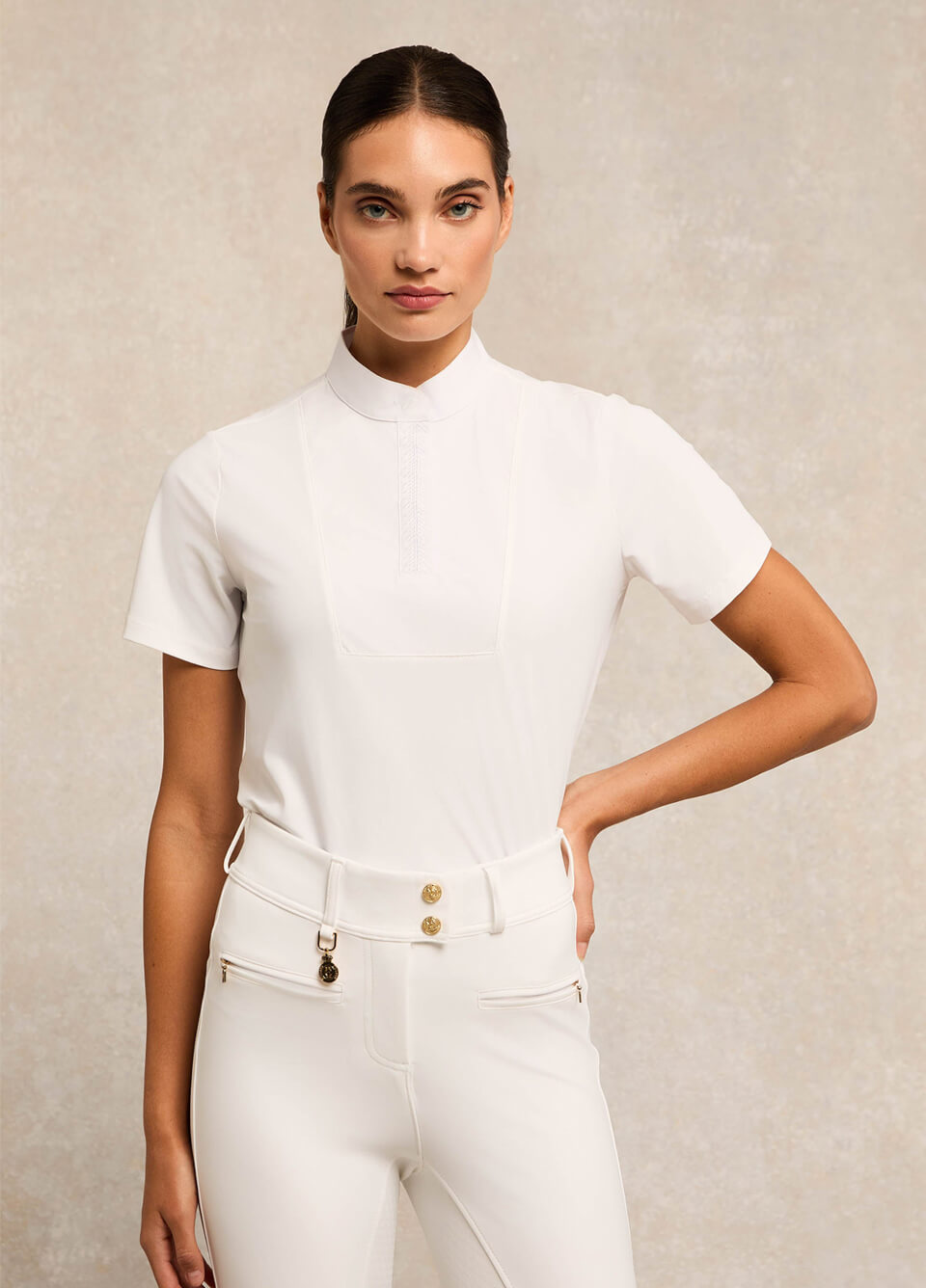 Holland Cooper Gatcombe Short Sleeve Showshirt - White