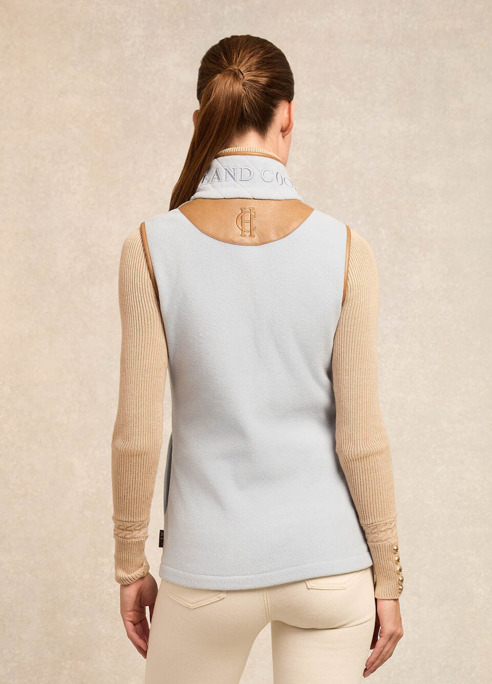 Holland Cooper Country Fleece Gilet - Pale Blue