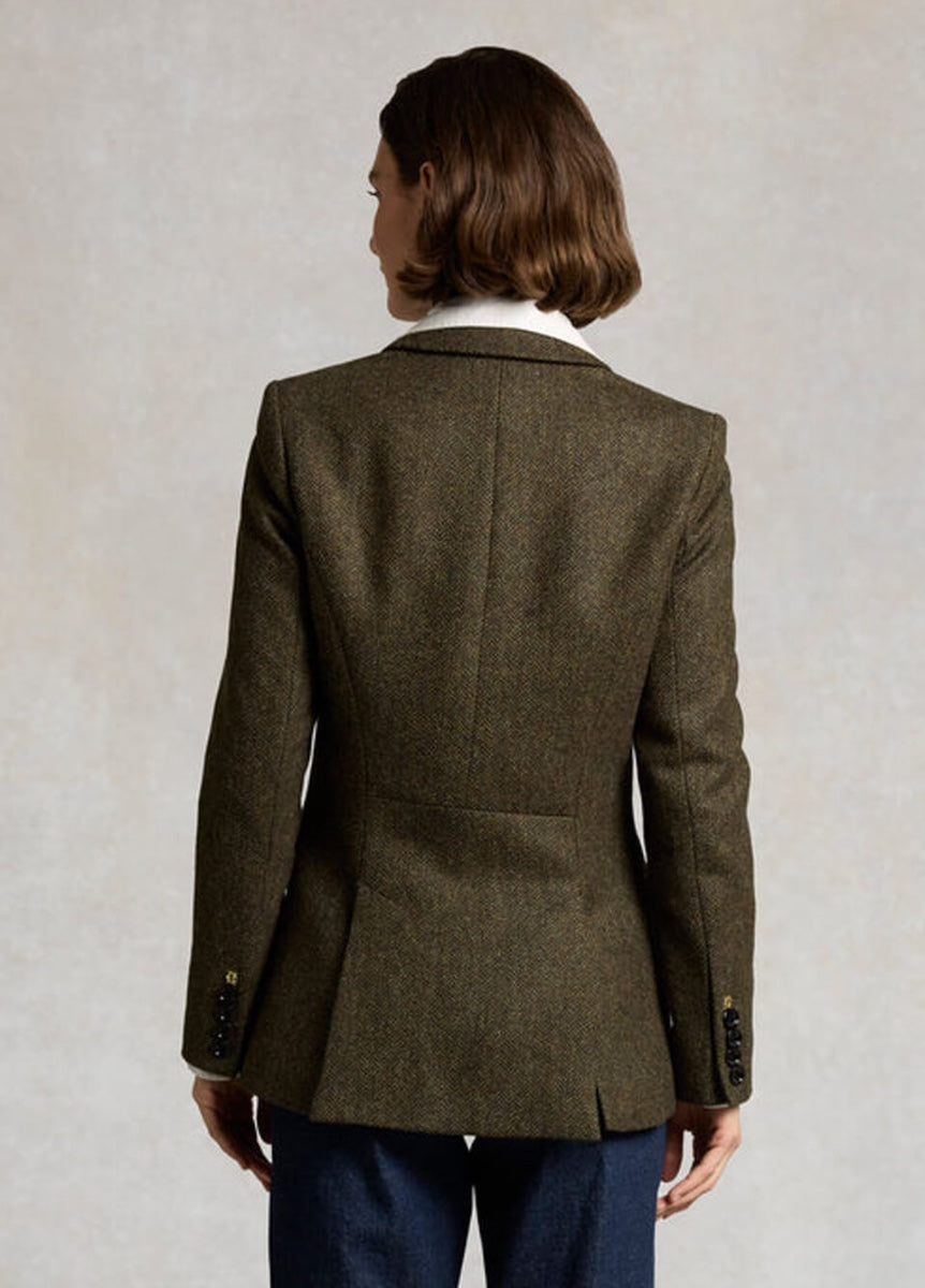 Holland Cooper Hacking Jacket - Dark Green Herringbone