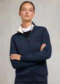 Holland Cooper Hartpury Crystal Training Zip Sweat - Ink Navy