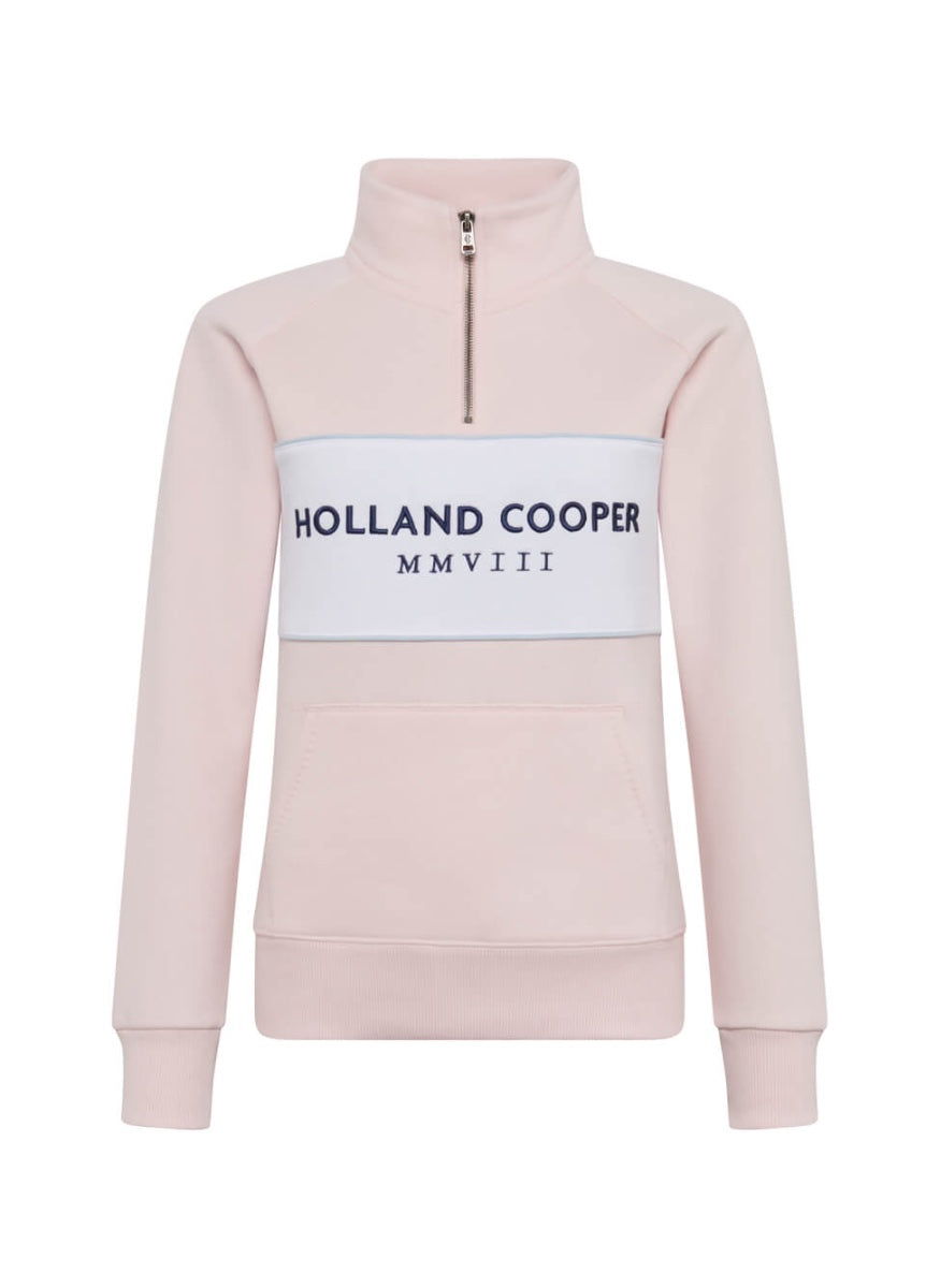 Holland Cooper Sporting Heritage Zip Henley - Pink