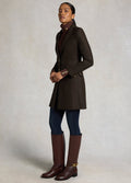 Holland Cooper Highgrove Tweed Coat - Chocolate Herringbone