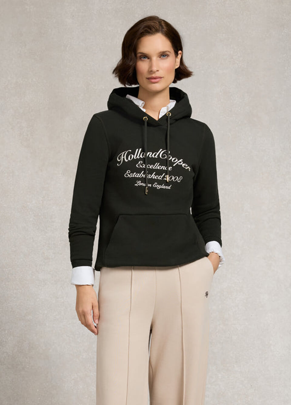 Holland Cooper Ivy League Hoodie - Racing Green