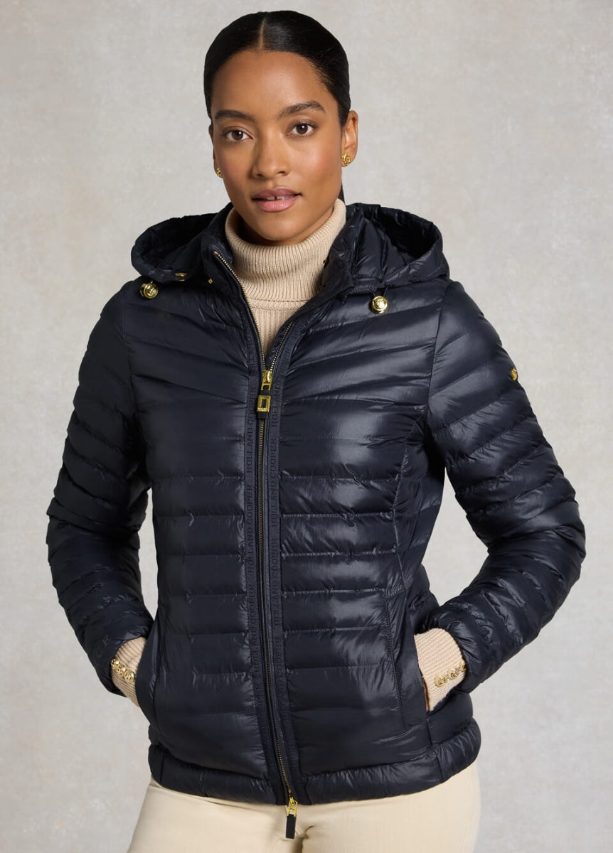 Holland Cooper Lightweight Puffer Jacket - Ink Navy