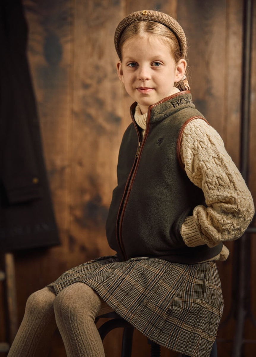 Holland Cooper Little Country Fleece Gilet - Khaki