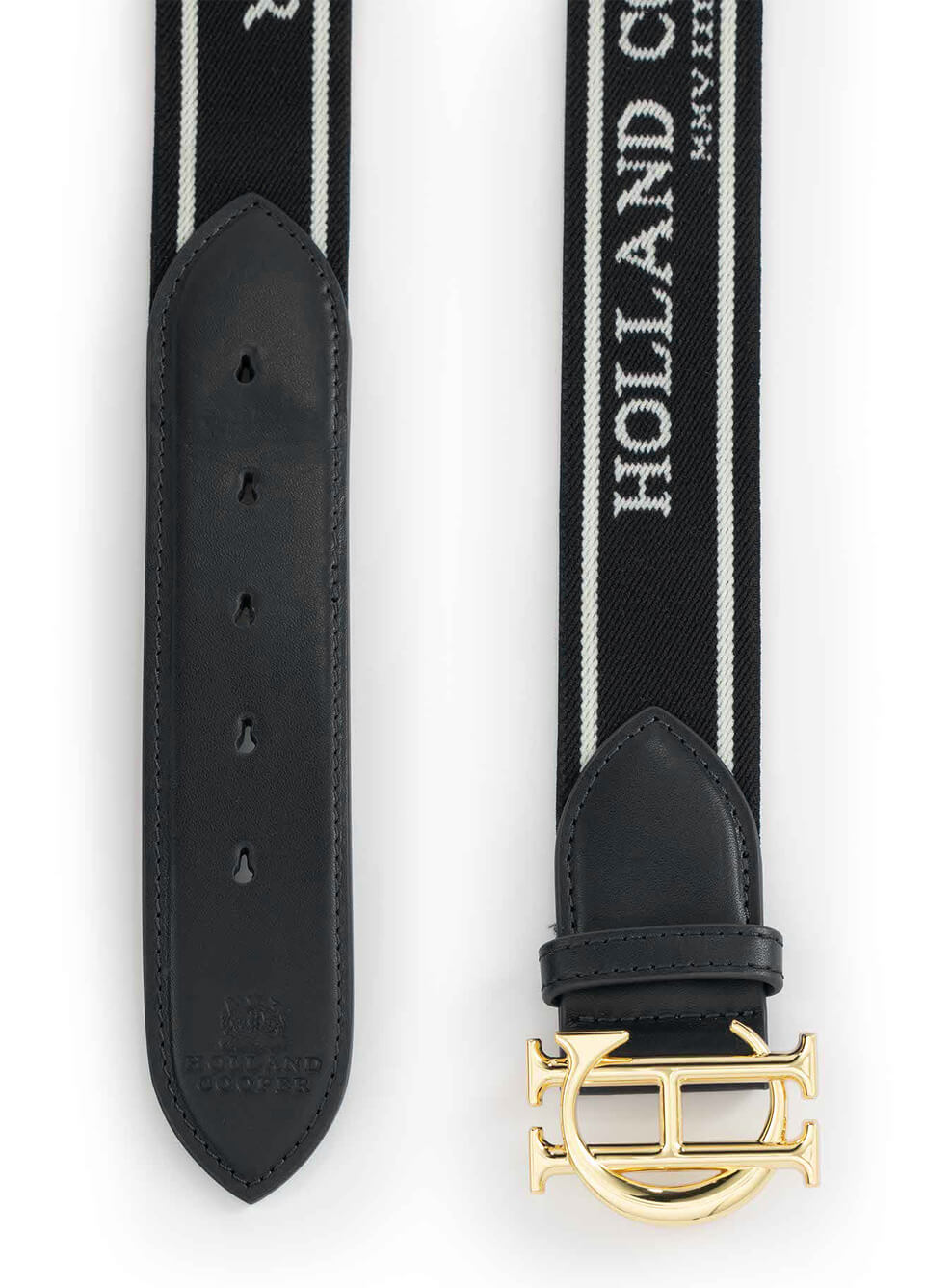 Holland Cooper Logo Riding Belt - Black