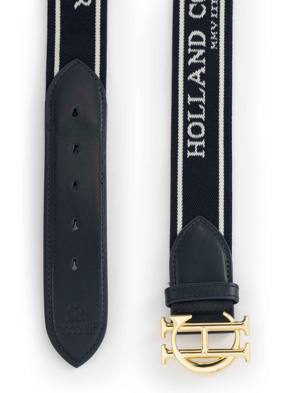 Holland Cooper Logo Riding Belt - Ink Navy