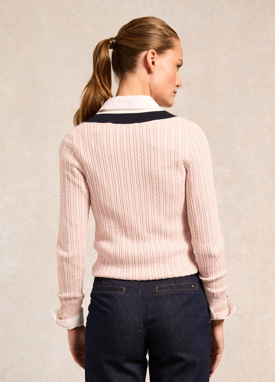 Holland Cooper Lucy Knit - Soft Pink