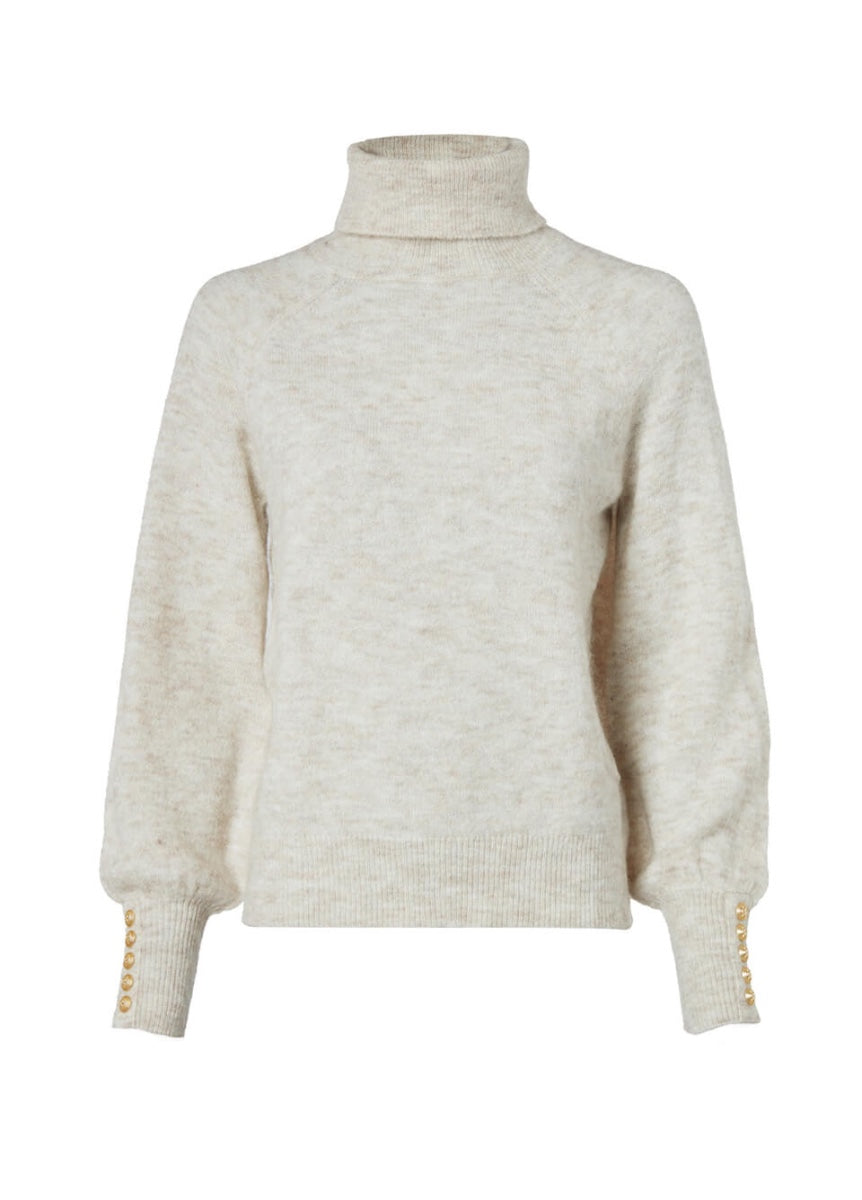 Holland Cooper Maisie Roll Neck Knit - Barley