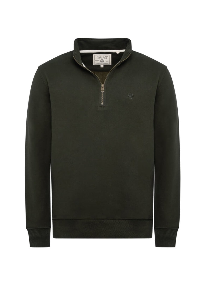 Holland Cooper Men's Quarter Zip Sweat - Racing Green
