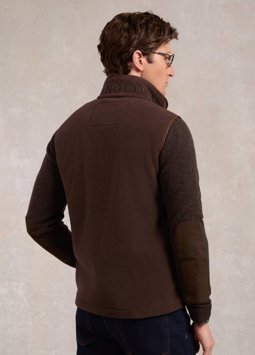 Holland Cooper Men's Country Fleece Gilet - Chocolate