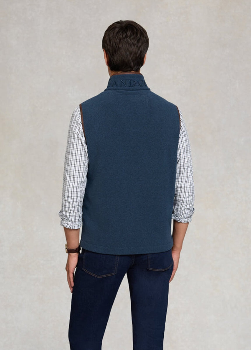 Holland Cooper Men's Country Fleece Gilet - Dusty Blue