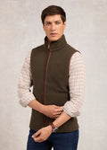 Holland Cooper Men's Country Fleece Gilet - Khaki