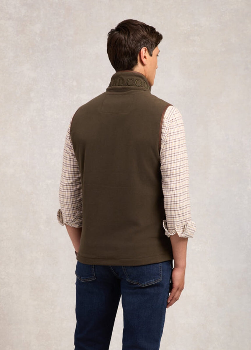 Holland Cooper Men's Country Fleece Gilet - Khaki