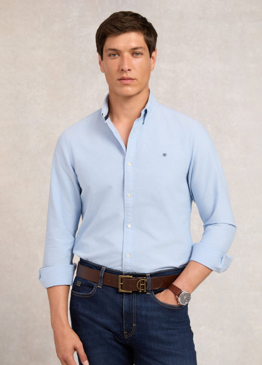 Holland Cooper Men's Classic Oxford Shirt - Sky Blue