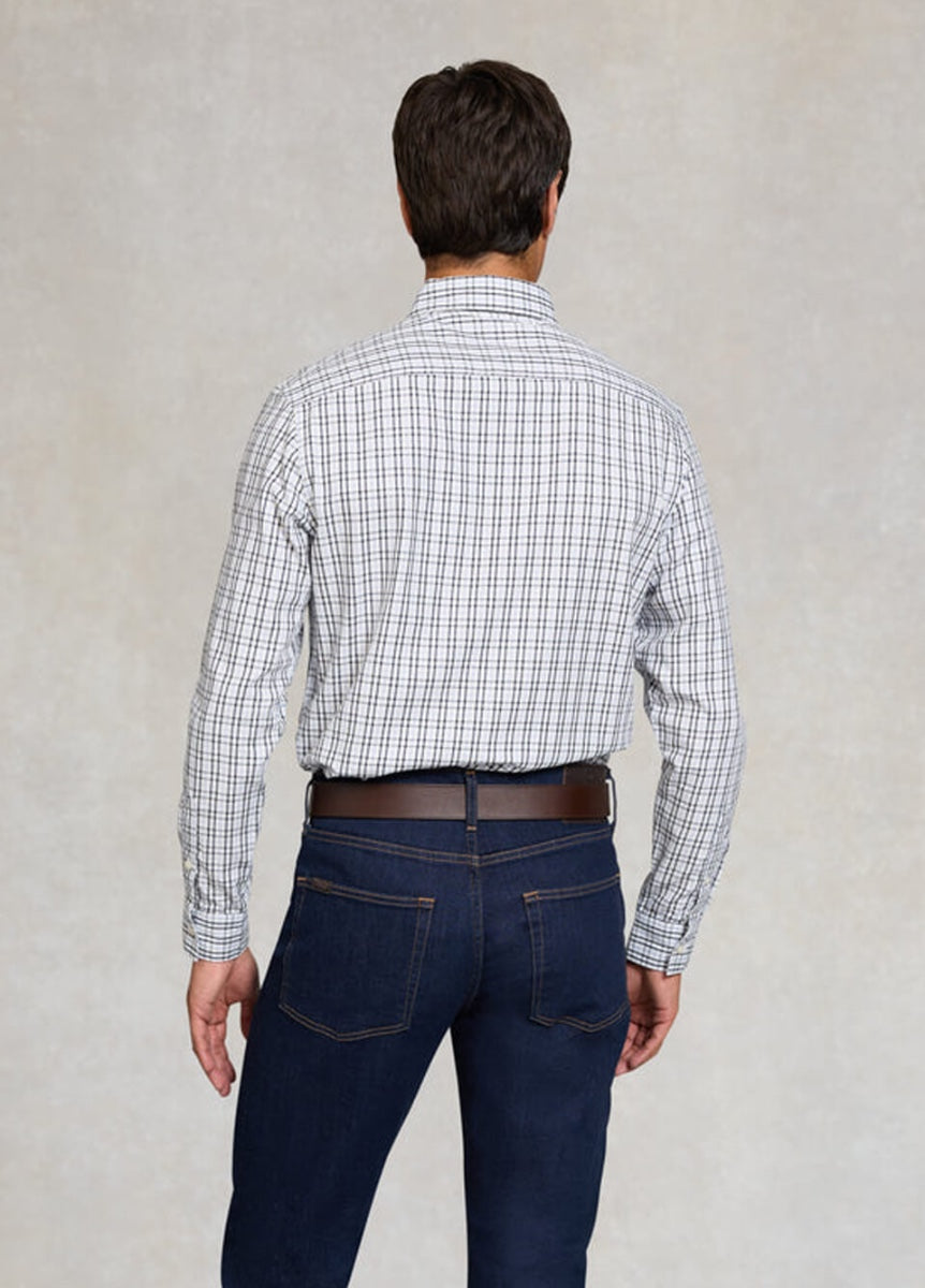 Holland Cooper Men's Classic Woven Button Down Shirt - Cheltenham Check Blue