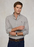 Holland Cooper Men's Classic Woven Button Down Shirt - Cheltenham Check Green