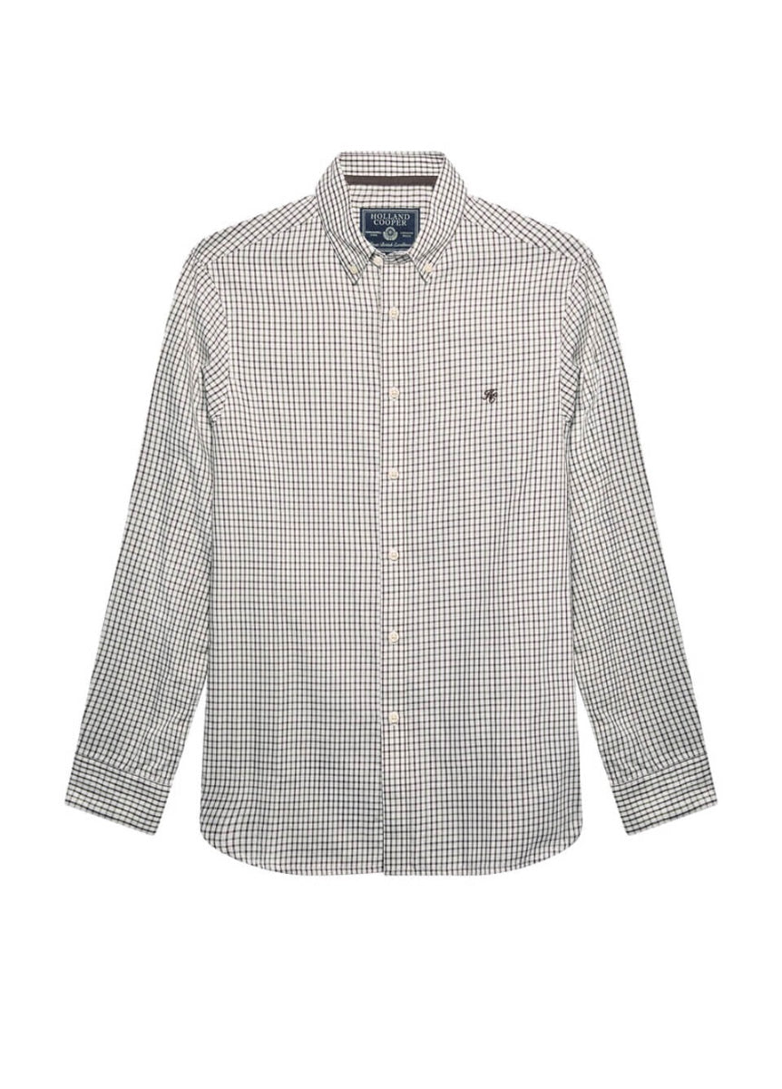 Holland Cooper Men's Classic Woven Button Down Shirt - Cheltenham Check Green