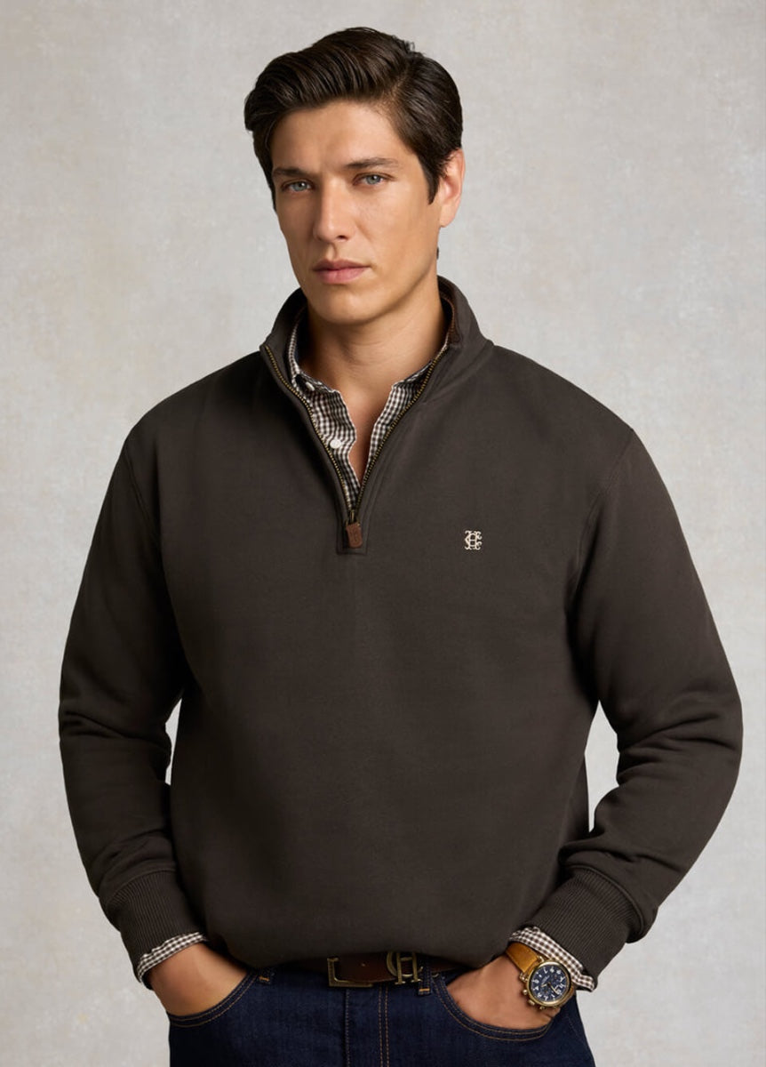 Holland Cooper Men's Classic Quarter Zip Sweat - Bournville