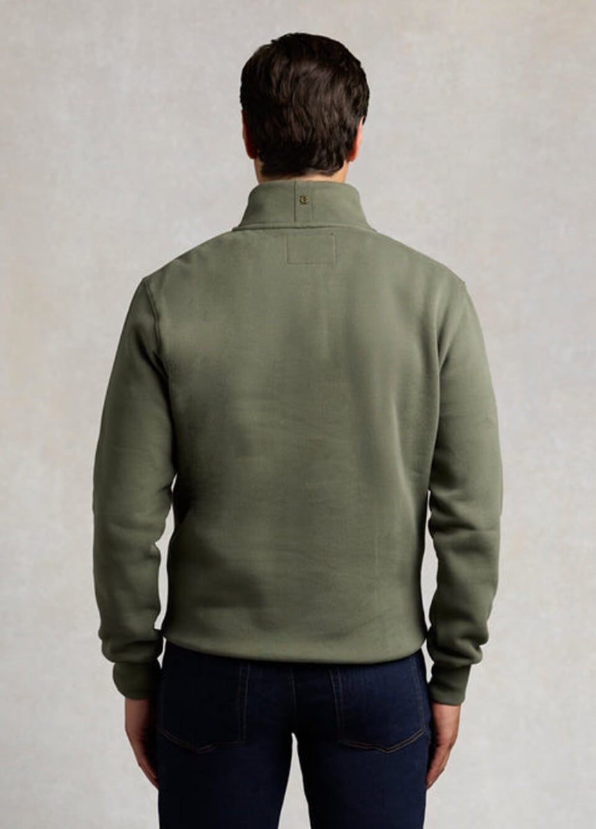 Holland Cooper Men's Classic Quarter Zip Sweat - Khaki