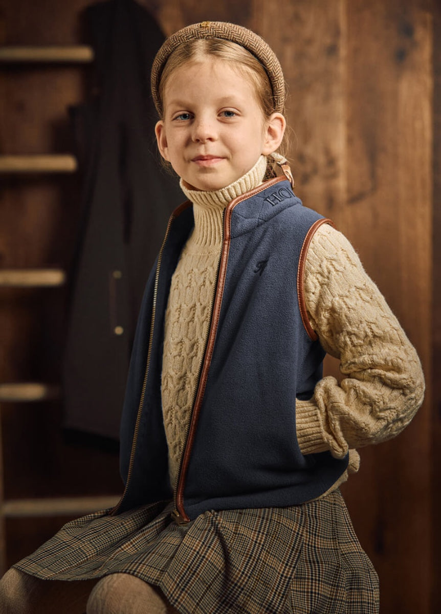 Holland Cooper Little Country Fleece Gilet - Ink Navy