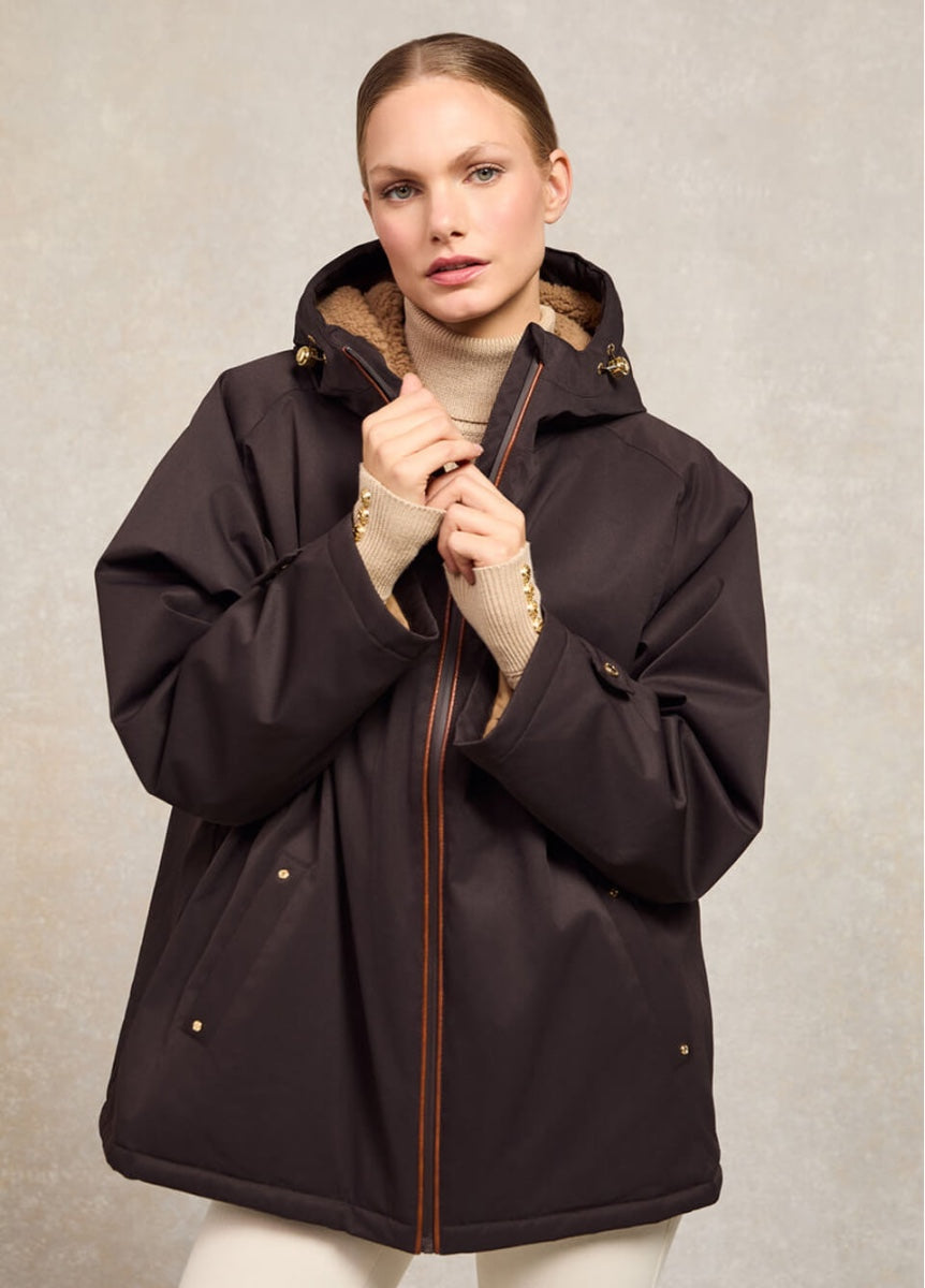 Holland Cooper One-Size Waterproof Jacket - Chocolate