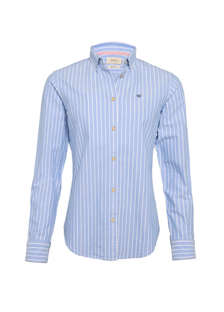 Holland Cooper Oxford Shirt - Sky Blue Stripe