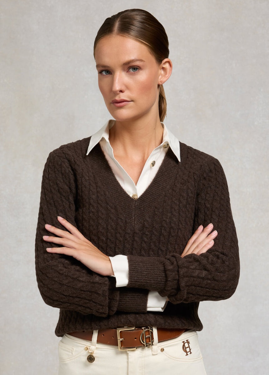 Holland Cooper Polly Knit - Chocolate