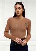 Holland Cooper Princeton Crew Neck Knit - Dark Camel