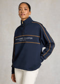 Holland Cooper Equestrian Quarter Zip Neck Sweat - Ink Navy