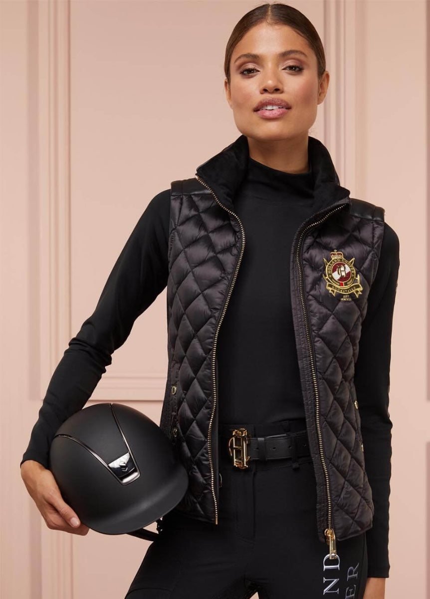Holland Cooper Diamond Quilt Classic Gilet - Black
