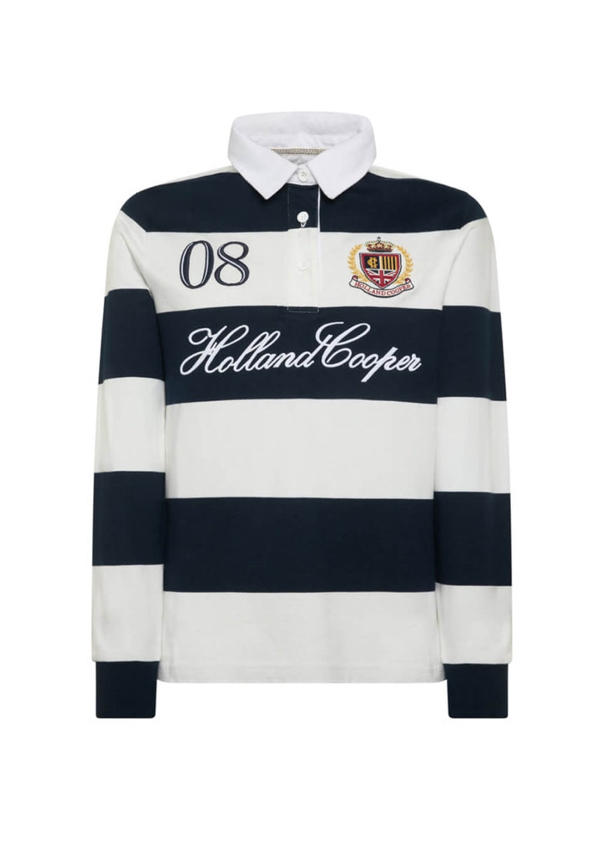Holland Cooper Rugby Shirt - Navy Ecru