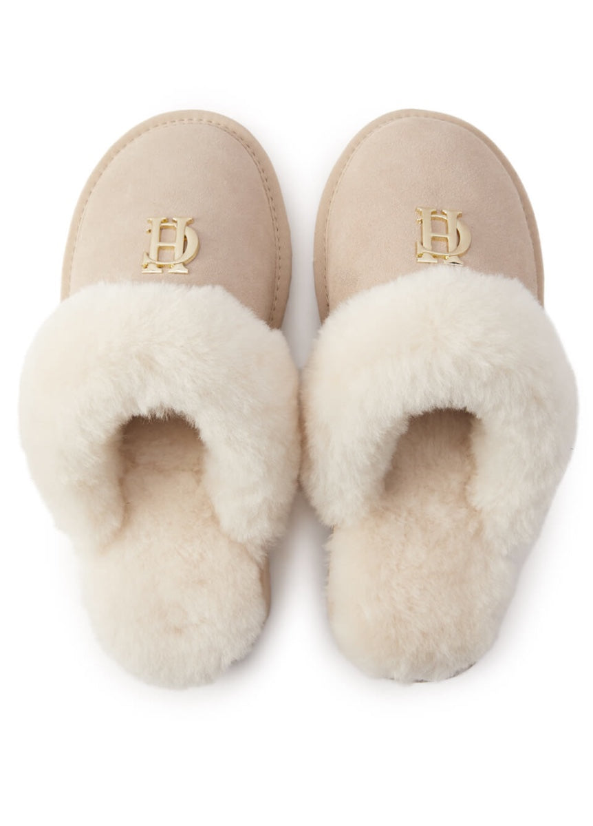 Holland Cooper Shearling Slipper - Oyster