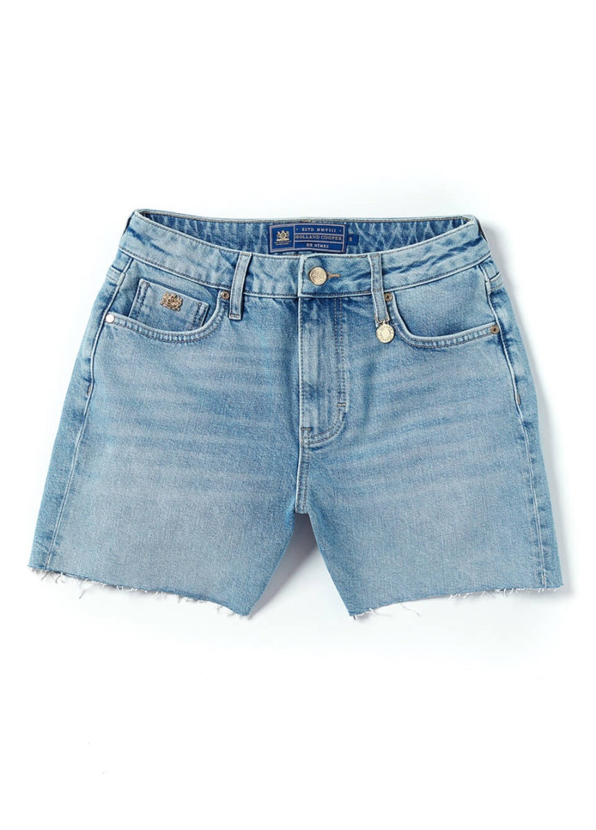 Holland Cooper High Rise Denim Short - Vintage Indigo