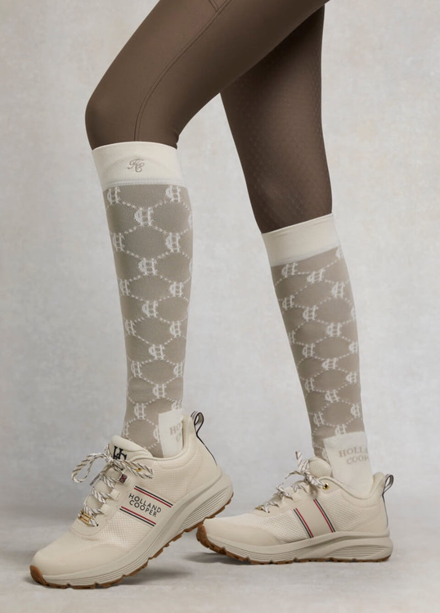Holland Cooper Riding Socks 2 Pack - Navy/Stone