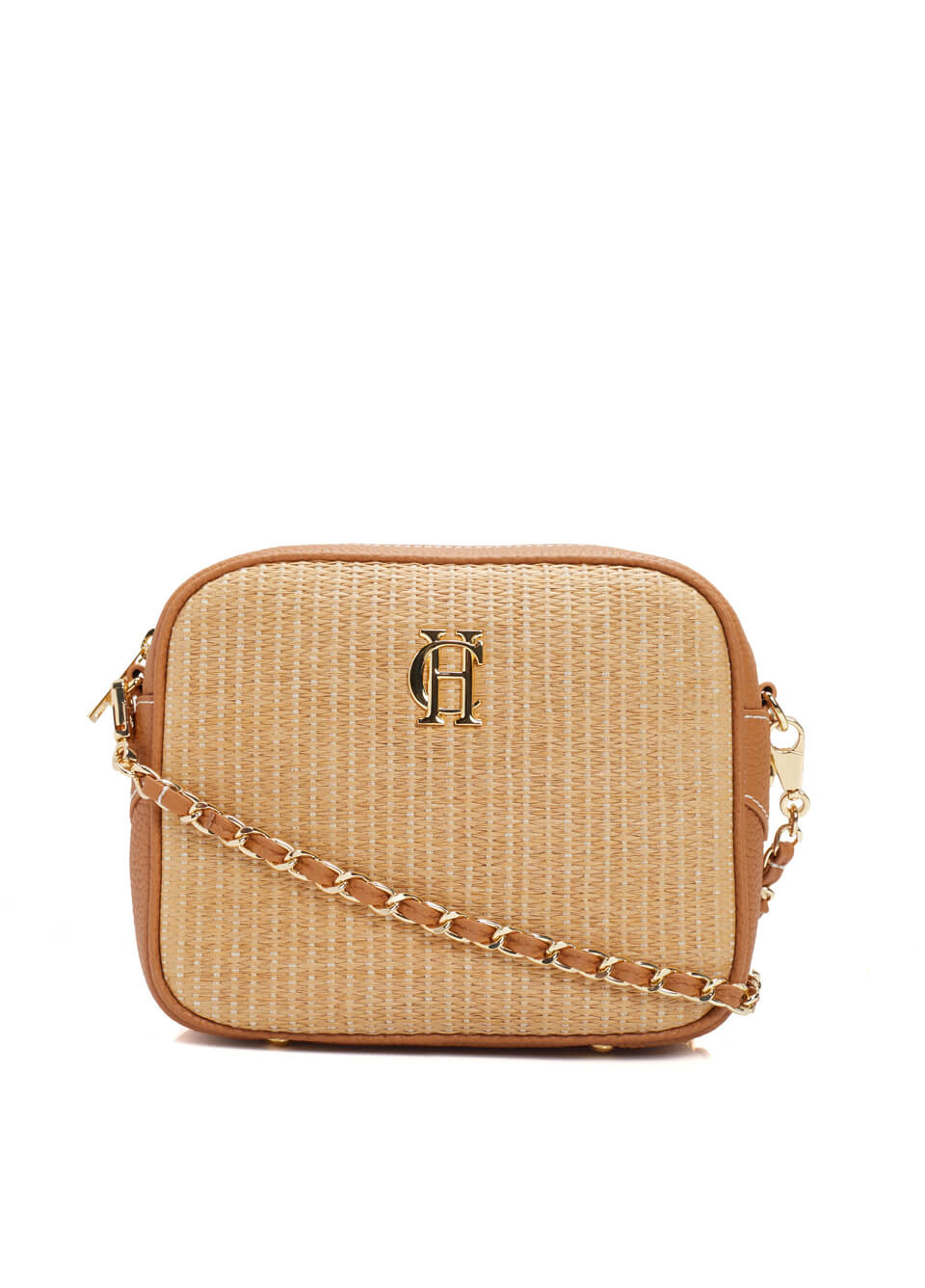 Holland Cooper Soho Camera Bag - Tan Raffia