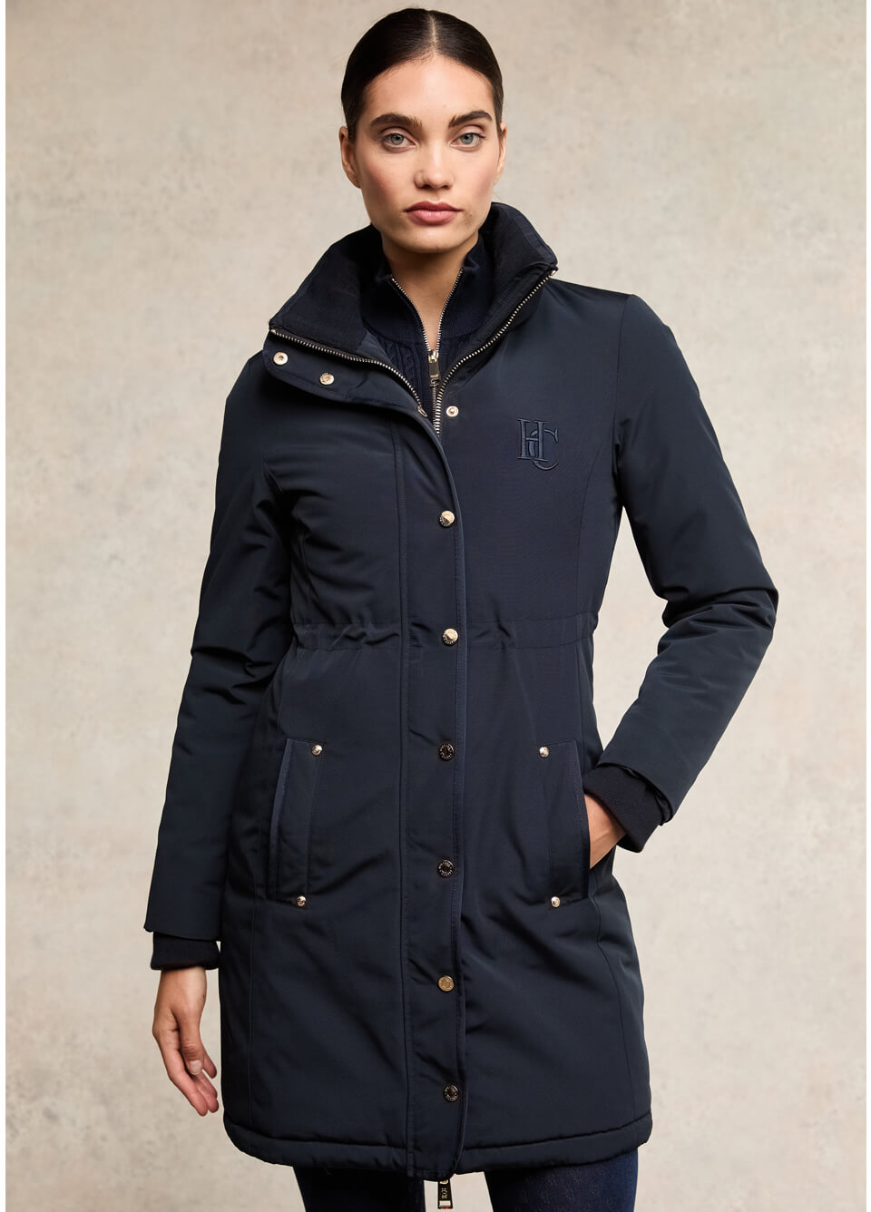 Holland Cooper Team Waterproof Coat - Ink Navy