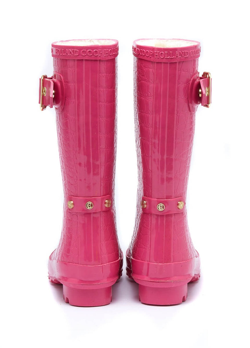 Holland Cooper Little Wellie Junior - Lollipop Pink